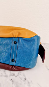 Coach 1941 Bandit Hobo 39 Bag in Goldenrod Yellow, Blue & Oxblood Pebble Leather - 2 in 1 handbag - Coach 10736