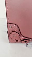 Load image into Gallery viewer, Coach Mercer Satchel 30 in Dusty Rose Pink with Tooled Leather Tea Roses - Floral Crossbody Bag Handbag - Coach 12031
