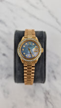 Load image into Gallery viewer, Rolex 18k Yellow Gold 28mm Lady President Datejust Diamond Bezel Tahitian MOP Diamond Dial Automatic Movement Mother of Pearl Watch - Rolex 6917
