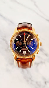 Breitling for Bentley Flying B Mark VI 18K Yellow Rose Gold with Brown Croc Leather H26362