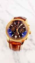 Load image into Gallery viewer, Breitling for Bentley Flying B Mark VI 18K Yellow Rose Gold with Brown Croc Leather H26362
