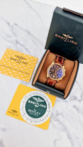Breitling for Bentley Flying B Mark VI 18K Yellow Rose Gold with Brown Croc Leather H26362