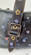 Load image into Gallery viewer, Coach 1941 Mailbox Bag 35 in Black with Prairie Print Purple Flowers - Coach 30571
