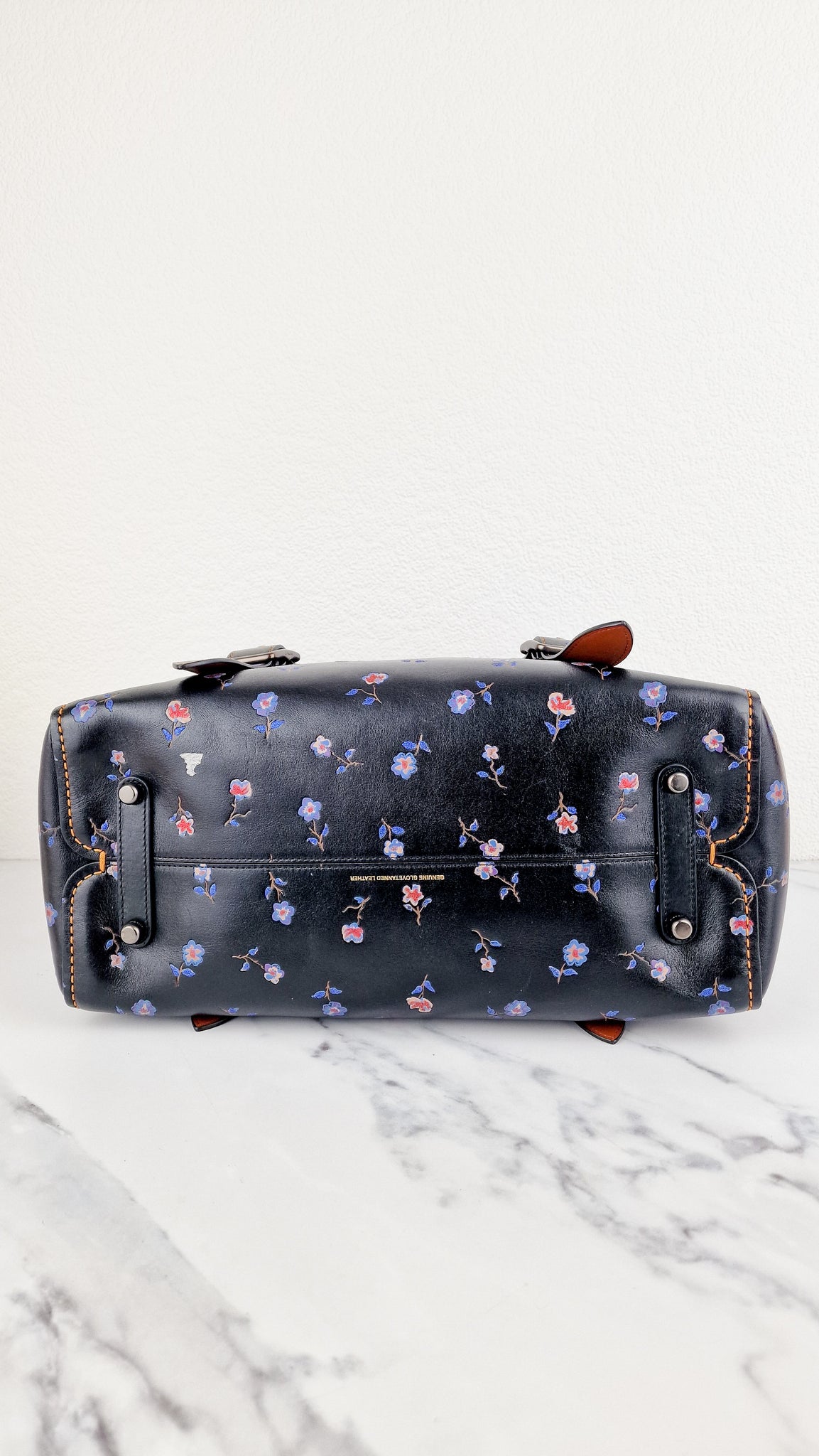 coach backpack with purple flower Outlet Rowan Satchel Bag Floral Print Printed coated canvas and smooth leather Two credit card slots Zip Coach Bag Flower Print NWT