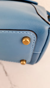 Coach 1941 Courier Carryall in Pacific Blue Smooth Leather Tophandle Crossbody Bag Satchel - Coach 88348