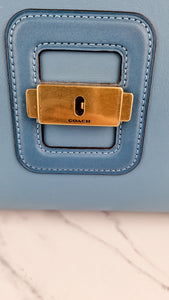 Coach 1941 Courier Carryall in Pacific Blue Smooth Leather Tophandle Crossbody Bag Satchel - Coach 88348