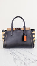 Load image into Gallery viewer, Coach 1941 Troupe Carryall with Weaving - Upwoven Tote Bag Black Leather - Coach 623
