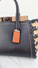 Load image into Gallery viewer, Coach 1941 Troupe Carryall with Weaving - Upwoven Tote Bag Black Leather - Coach 623
