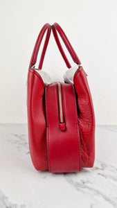 Coach Brooklyn Carryall 34 Bag in Red Pebble Leather - Coach 57276