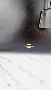 Coach Zoe Carryall Handbag in Smooth Black Leather Crossbody - Coach F49500