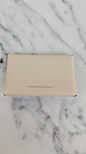 Coach Card Case with C Turnlock in Chalk Smooth Glovetanned Leather 