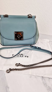 Coach Drifter Crossbody Bag in Steel Blue Leather & Suede - Coach 59048