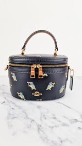 Coach Trail Bag With Party Owls in Black Smooth Leather Crossbody Bag - Coach 38603