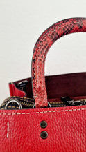 Load image into Gallery viewer, Coach 1941 Rogue 25 MTO in Red &amp; Black with Snakeskin Python Handles - Coach 59996
