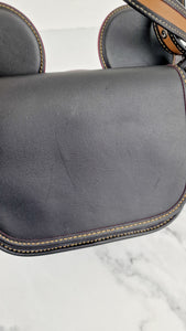 Disney X Coach Patricia Saddle Bag Mickey Ears in Black Smooth Leather Crossbody Bag - Coach F59369