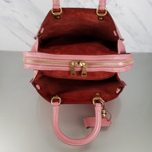 Load image into Gallery viewer, Rare Coach Rogue 31 in Rose Pink with Brass Border Rivets &amp; Tea Rose Details - SAMPLE BAG
