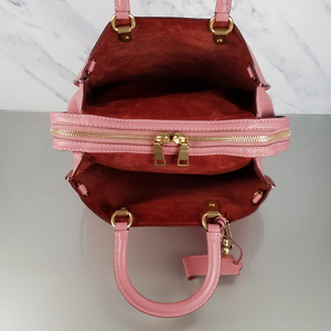 Rare Coach Rogue 31 in Rose Pink with Brass Border Rivets & Tea Rose Details - SAMPLE BAG