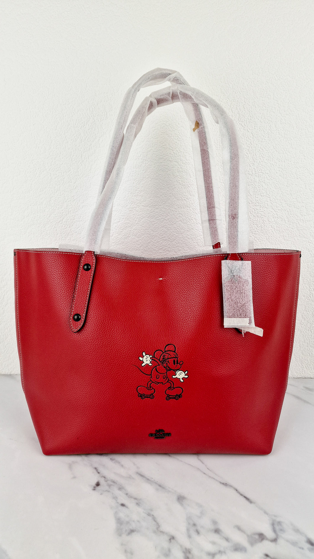 Disney x Coach Red Tote Bag with Mickey Mouse on Roller Skates LIMITED EDITION - Coach 69181