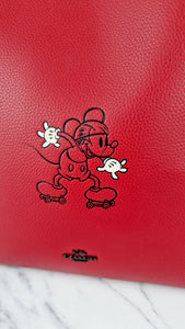 Disney x Coach Red Tote Bag with Mickey Mouse on Roller Skates LIMITED EDITION - Coach 69181