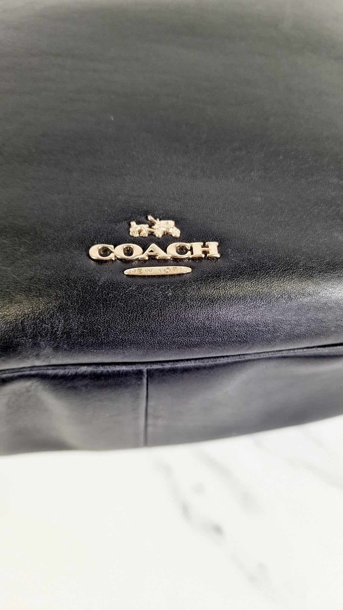 Coach Mae Hobo Shoulder Bag in Navy Blue Smooth Leather - Coach 36026 –  Essex Fashion House