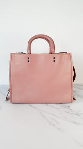 Coach 1941 Rogue 31 in Dusty Rose Pink Mixed Leather with Burgundy Suede - Satchel Handbag 23755