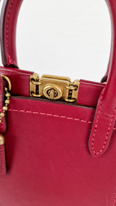 Coach 1941 Troupe Tote 16 in Deep Red Smooth Leather - Crossbody Mini Bag Handbag - Coach 79401