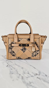 Coach Swagger 27 Patchwork Beechwood Patchwork & Snake Embossed Details - Coach 37188