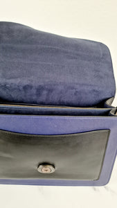 Coach Tabby Sample Bag with Ruched Pleating in Cadet Blue and Black Leather - Handbag 