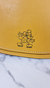 Disney X Coach 1941 Saddle Bag 23 with Mickey Mouse on Roller Skates in Yellow Smooth Leather Crossbody Bag LIMITED EDITION - Coach 38421