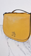 Load image into Gallery viewer, Disney X Coach 1941 Saddle Bag 23 with Mickey Mouse on Roller Skates in Yellow Smooth Leather Crossbody Bag LIMITED EDITION - Coach 38421
