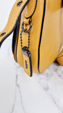 Load image into Gallery viewer, Disney X Coach 1941 Saddle Bag 23 with Mickey Mouse on Roller Skates in Yellow Smooth Leather Crossbody Bag LIMITED EDITION - Coach 38421
