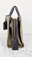 Load image into Gallery viewer, Coach Rogue 31 Olive Army Green With Black Details Handbag Colorblock Dark Green - Coach 38124
