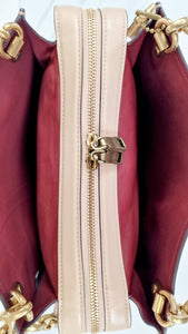 Coach 1941 Rogue Shoulder Bag in Beechwood Chalk Burgundy Smooth Leather Colorblock - Coach 27054