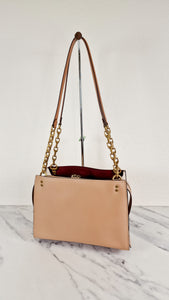 Coach 1941 Rogue Shoulder Bag in Beechwood Chalk Burgundy Smooth Leather Colorblock - Coach 27054