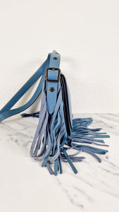 Coach 1941 Saddle 23 with Fringe in Blue Pebbled Leather - Crossbody Flap Bag - Coach 29240