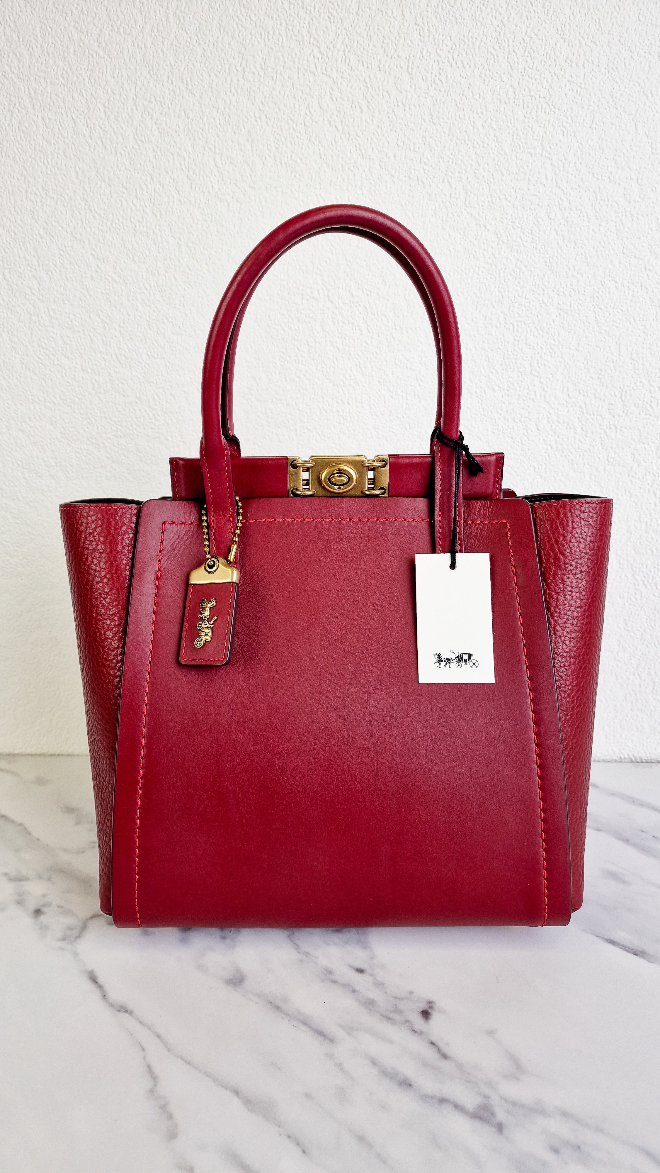 Coach tote clearance bag red