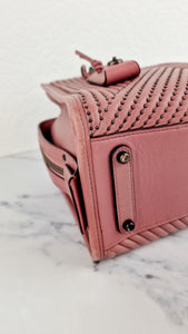 Coach 1941 Rogue 25 in Dusty Rose Pink Quilted Studded Chevron Smooth Nappa Leather - Shoulder Bag Handbag - Coach 22797