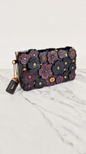 Load image into Gallery viewer, Coach 1941 Dinky With Tea Roses in Black &amp; Burgundy - Crossbody Shoulder Bag Floral Flowers - Coach 38197
