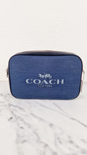 Load image into Gallery viewer, Coach Jes Crossbody Camera Bag in Denim &amp; Navy Blue Leather - Coach 6519

