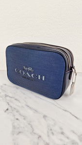 Coach Jes Crossbody Camera Bag in Denim & Navy Blue Leather - Coach 6519