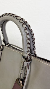 Coach 1941 Dakotah Satchel in Grey Smooth Leather With Whipstitch Handle - Handbag Crossbody Bag - Coach 59983