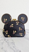 Load image into Gallery viewer, Disney x Coach 1941 Minnie Mouse Kisslock Satchel in Smooth Black Leather With Floral Bow - Handbag - Coach 69179
