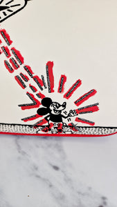 Disney x Coach x Keith Haring Mickey Mouse Kisslock Bag in Smooth Leather With Mickey Mouse and Spaceship Pop Art - Crossbody Bag Handbag - Coach 4719
