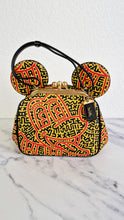 Load image into Gallery viewer, Coach 1941 Disney x Keith Haring Mickey Mouse Ears Kisslock Bag with Maze Artwork in Red &amp; Yellow Leather - Coach 7418
