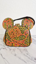 Load image into Gallery viewer, Coach 1941 Disney x Keith Haring Mickey Mouse Ears Kisslock Bag with Maze Artwork in Red &amp; Yellow Leather - Coach 7418
