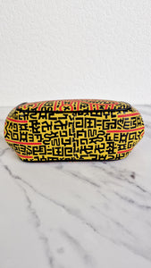 Coach 1941 Disney x Keith Haring Mickey Mouse Ears Kisslock Bag with Maze Artwork in Red & Yellow Leather - Coach 7418