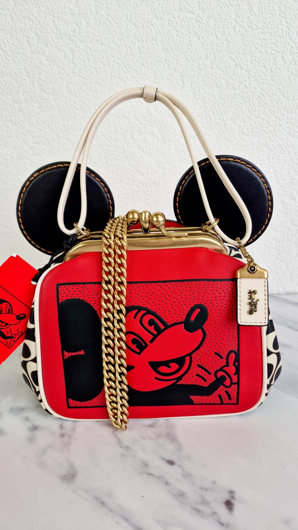 Coach 1941 Disney x Keith Haring Mickey Mouse Ears Kisslock Bag with M –  Essex Fashion House