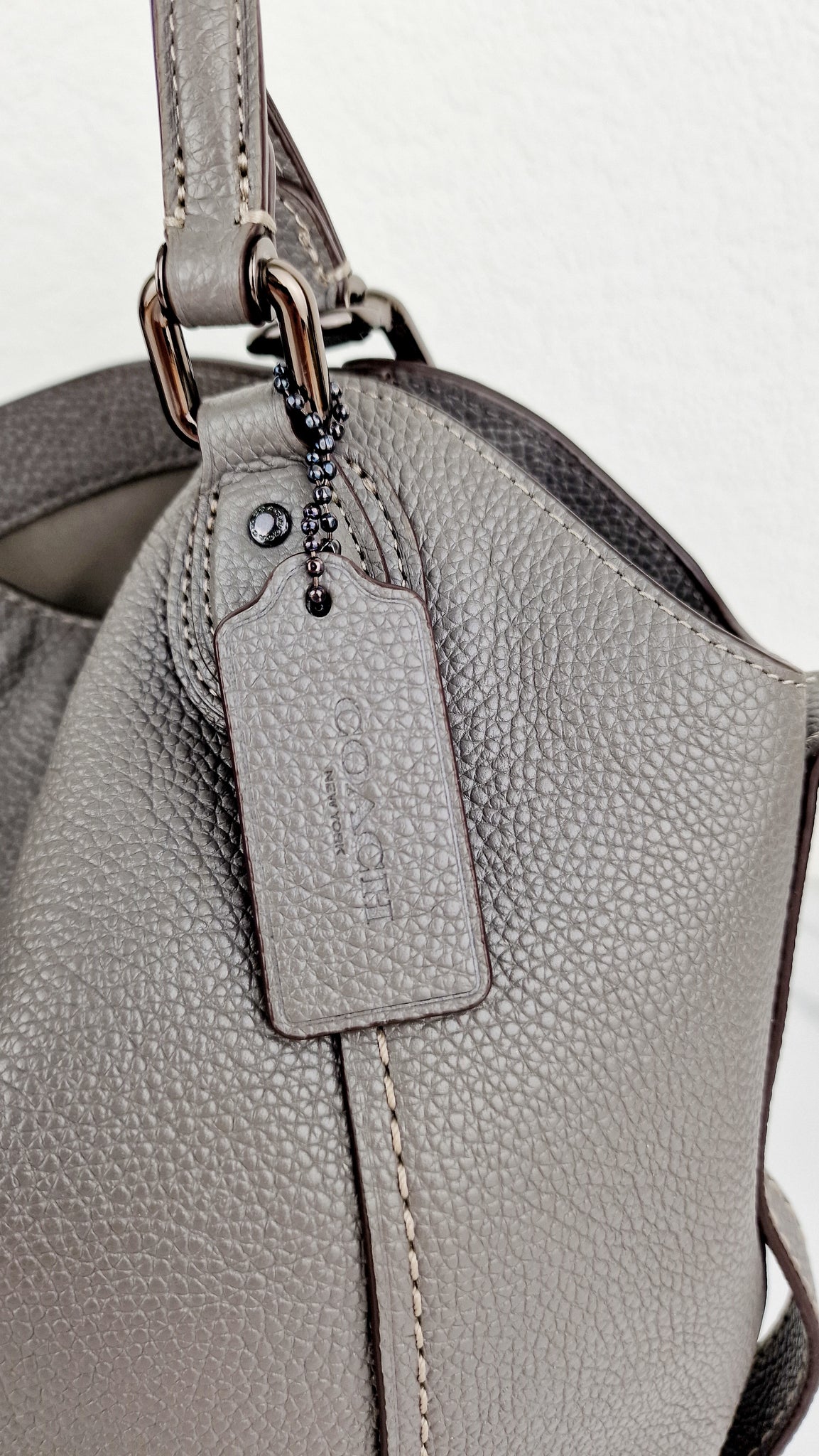 Coach gray shoulder bag Clearance