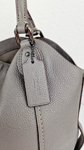 Coach Edie Shoulder Bag 28 in Grey Pebble Leather - Handbag Coach 57124