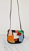 Load image into Gallery viewer, Coach 1941 Saddle 23 Bag in Black with Patchwork Orange Blue Green - Crossbody Shoulder Bag Coach 38482
